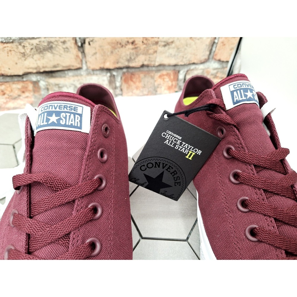 Converse All Star Chuck Taylor II Lunarlon Men's Sz 13 Wine White Sneakers Rare - Picture 8 of 11